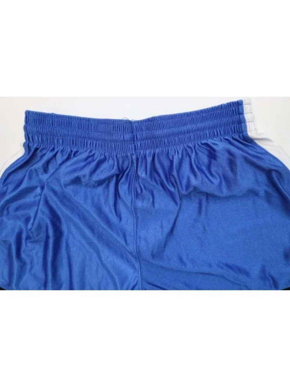 Vintage 90s Mens Large Color Block Silky Dazzle Gym Basketball Shorts Blue USA